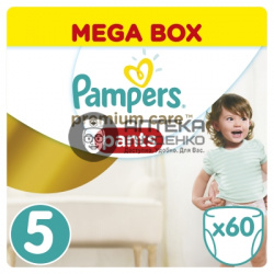 Фото товара Памперс (pampers) трусики premium care pants junior 12-18 кг. 60 шт.