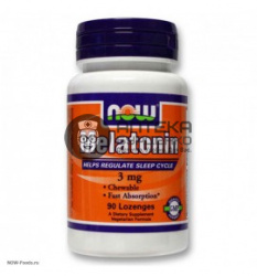 Фото товара NOW Melatonin - Мелатонин 3 mg - БАД